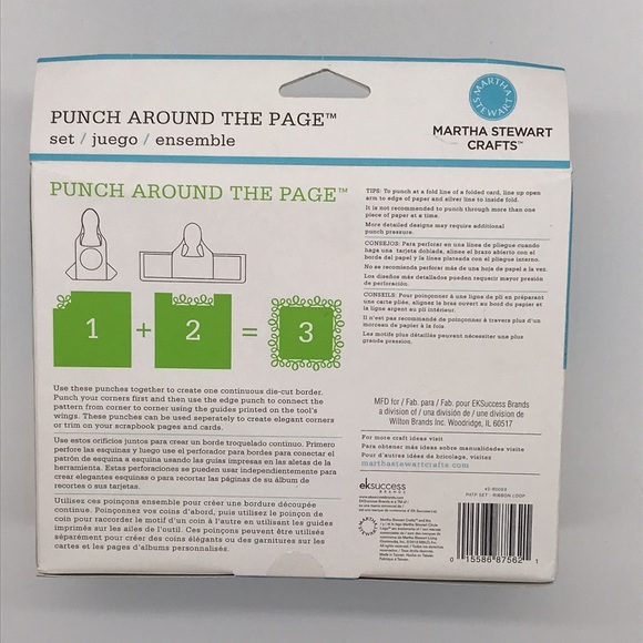 Martha Stewart Paper Punch Ribbon Loop Around The Page NWT 2 Punch set - Picture 2 of 9